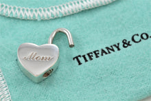 Load image into Gallery viewer, Tiffany &amp; Co. Silver &quot;MOM&quot; Heart Padlock Pendant
