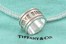 Load image into Gallery viewer, Tiffany &amp; Co. Atlas Roman Silver Numerals Wide Band Ring
