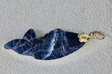 Load image into Gallery viewer, Lapis Lazuli Carved Fish Pendant
