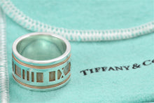 Load image into Gallery viewer, Tiffany &amp; Co. Atlas Roman Silver Numerals Wide Band Ring
