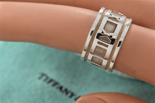 Load image into Gallery viewer, Tiffany &amp; Co. Atlas Roman Silver Numerals Wide Band Ring
