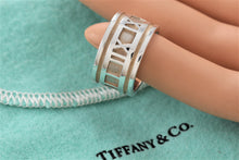 Load image into Gallery viewer, Tiffany &amp; Co. Atlas Roman Silver Numerals Wide Band Ring
