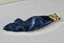 Load image into Gallery viewer, Lapis Lazuli Carved Fish Pendant
