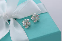 Load image into Gallery viewer, Tiffany &amp; Co. Nature Silver Pearl Flower Stud Earrings
