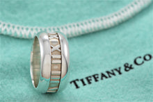 Load image into Gallery viewer, Tiffany &amp; Co. Atlas Silver Roman Numerals Stripe Band Ring
