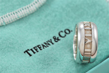 Load image into Gallery viewer, Tiffany &amp; Co. Atlas Silver Roman Numerals Stripe Band Ring
