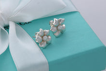 Load image into Gallery viewer, Tiffany &amp; Co. Nature Silver Pearl Flower Stud Earrings
