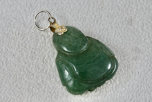 Load image into Gallery viewer, Green Jade Carved Budah Pendant
