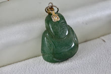 Load image into Gallery viewer, Green Jade Carved Budah Pendant
