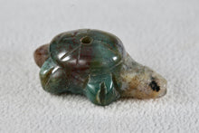 Load image into Gallery viewer, Jade Carved Turtle Thread Bead Pendant
