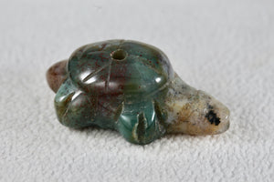 Jade Carved Turtle Thread Bead Pendant