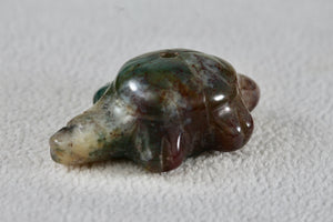 Jade Carved Turtle Thread Bead Pendant