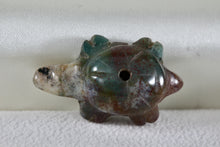 Load image into Gallery viewer, Jade Carved Turtle Thread Bead Pendant
