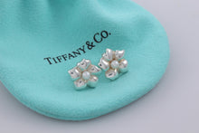 Load image into Gallery viewer, Tiffany &amp; Co. Nature Silver Pearl Flower Stud Earrings
