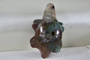 Jade Carved Turtle Thread Bead Pendant