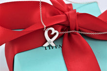 Load image into Gallery viewer, Tiffany &amp; Co. Paloma Picasso Silver Loving Heart Diamond Necklace
