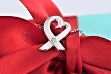 Load image into Gallery viewer, Tiffany &amp; Co. Paloma Picasso Silver Loving Heart Diamond Necklace
