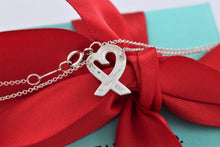 Load image into Gallery viewer, Tiffany &amp; Co. Paloma Picasso Silver Loving Heart Diamond Necklace
