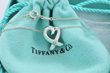 Load image into Gallery viewer, Tiffany &amp; Co. Paloma Picasso Silver Loving Heart Diamond Necklace
