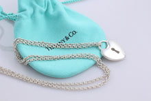 Load image into Gallery viewer, Tiffany &amp; Co. Silver Large Keyhole Heart Padlock Pendant Necklace
