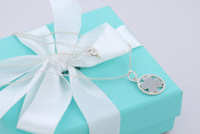 Load image into Gallery viewer, Tiffany &amp; Co. Silver Twist Clover Charm Pendant Necklace
