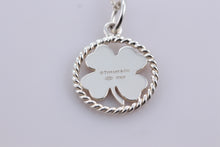 Load image into Gallery viewer, Tiffany &amp; Co. Silver Twist Clover Charm Pendant Necklace
