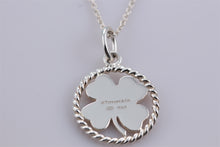 Load image into Gallery viewer, Tiffany &amp; Co. Silver Twist Clover Charm Pendant Necklace
