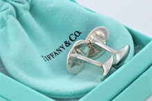 Load image into Gallery viewer, Tiffany &amp; Co. Mens Silver Blue Enamel Plaid England Oval Cufflinks
