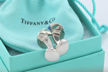 Load image into Gallery viewer, Tiffany &amp; Co. Mens Silver Blue Enamel Plaid England Oval Cufflinks
