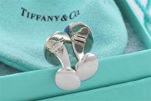 Load image into Gallery viewer, Tiffany &amp; Co. Mens Silver Blue Enamel Plaid England Oval Cufflinks
