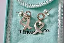 Load image into Gallery viewer, Tiffany &amp; Co. Paloma Picasso Silver Dangle Loving Heart Earrings
