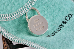 Tiffany & Co. 1837 Silver Round Circle Padlock Charm Pendant