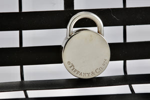 Tiffany & Co. Silver Las Vegas Round Padlock Pendant