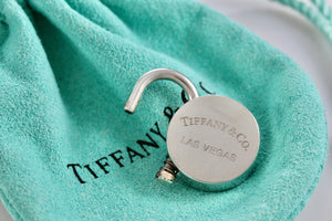 Tiffany & Co. Silver Las Vegas Round Padlock Pendant