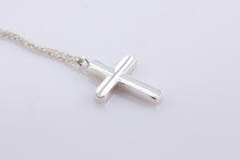 Load image into Gallery viewer, Tiffany &amp; Co. Silver Small Concave Cross Necklace
