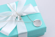 Load image into Gallery viewer, Tiffany &amp; Co. Silver Letter &#39;&#39;K&#39;&#39; Large Disc Pendant Beaded Chain Necklace
