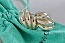 Load image into Gallery viewer, Tiffany &amp; Co. 18K Gold &amp; Silver Shrimp Swirl Shell Clip-on Earrings
