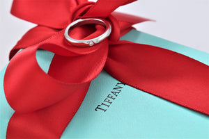 Tiffany & Co. Elsa Peretti Platinum Diamond Band Stacking Ring