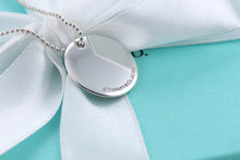 Load image into Gallery viewer, Tiffany &amp; Co. Silver Letter &#39;&#39;K&#39;&#39; Large Disc Pendant Beaded Chain Necklace
