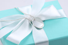 Load image into Gallery viewer, Tiffany &amp; Co. Silver Letter &#39;&#39;K&#39;&#39; Large Disc Pendant Beaded Chain Necklace
