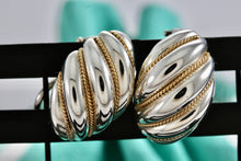 Load image into Gallery viewer, Tiffany &amp; Co. 18K Gold &amp; Silver Shrimp Swirl Shell Clip-on Earrings
