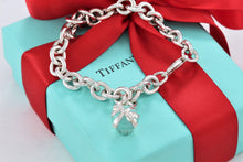 Load image into Gallery viewer, Tiffany &amp; Co. Silver Blue Enamel Cupcake Charm Bracelet
