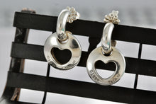 Load image into Gallery viewer, Tiffany &amp; Co. Silver Dangle Cutout Heart Stencil Earrings
