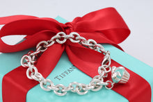 Load image into Gallery viewer, Tiffany &amp; Co. Silver Blue Enamel Cupcake Charm Bracelet
