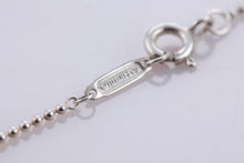 Load image into Gallery viewer, Tiffany &amp; Co. Silver Letter &#39;&#39;K&#39;&#39; Large Disc Pendant Beaded Chain Necklace
