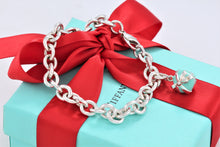 Load image into Gallery viewer, Tiffany &amp; Co. Silver Blue Enamel Cupcake Charm Bracelet
