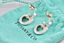 Load image into Gallery viewer, Tiffany &amp; Co. Silver Dangle Cutout Heart Stencil Earrings
