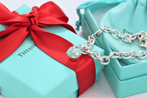Tiffany & Co. Silver Blue Enamel Cupcake Charm Bracelet