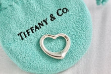 Load image into Gallery viewer, Tiffany &amp; Co. Elsa Peretti Silver Small Open Heart 16mm Pendant
