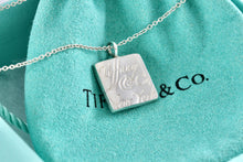 Load image into Gallery viewer, Tiffany &amp; Co. Notes Wavy Square Pendant 17&quot; Necklace
